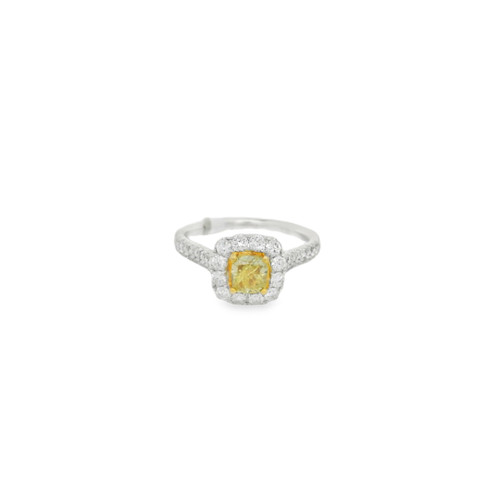 Yellow Diamond Halo Ring [JROTH2773]