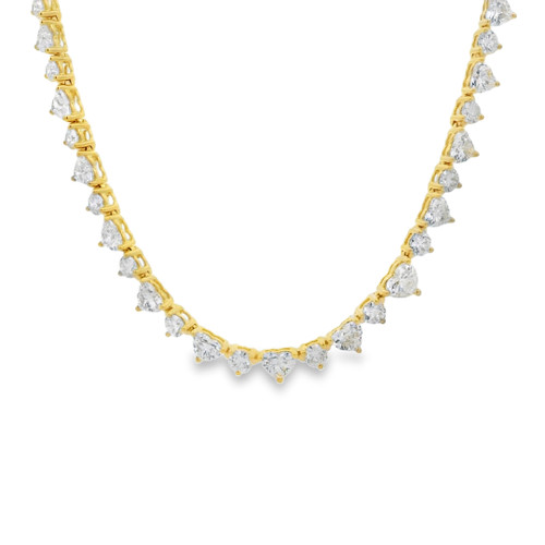 Heart Diamond Line Style Necklace [JNOTH1738]