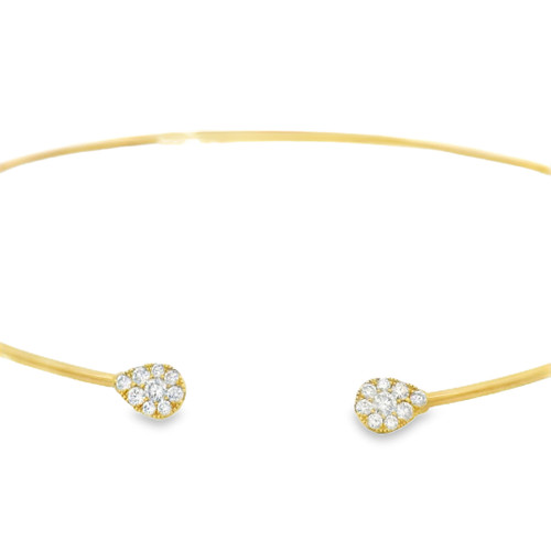 Diamond Teardrop Collar Necklace [JNOTH1735]