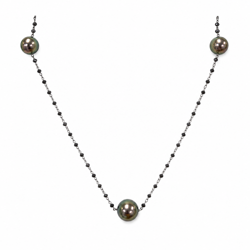 Black Tahitian Pearl Necklace [JNOTH1751]