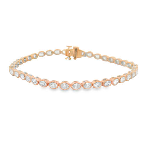 Oval Diamond Line Bracelet, 3.60 [JBLIN0288]