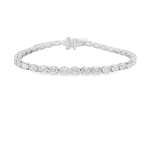 Oval Diamond Line Bracelet, 6.95 [JBLIN0292]