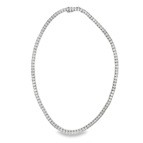 Oval Diamond Line Necklace, 11.70  [JNLIN0194]