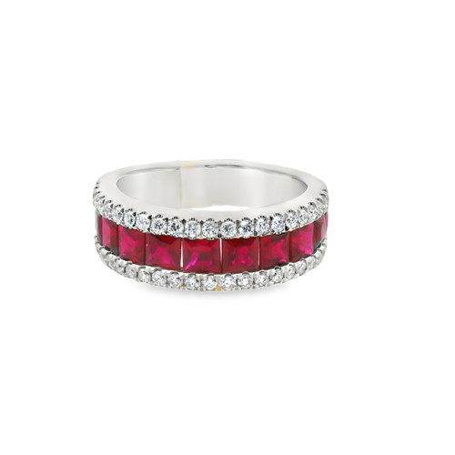 Ruby and Diamond Band Ring [JRBND1468]