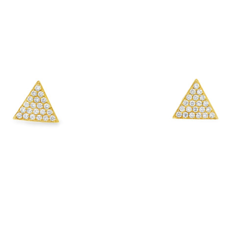 Diamond Triangle Stud Earrings [JESTD1071]