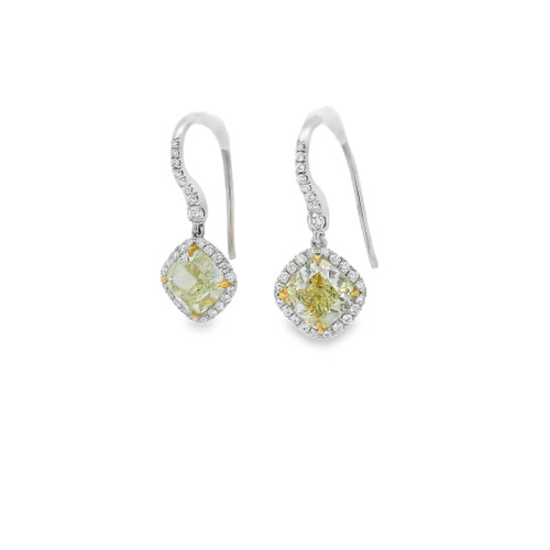 Yellow Diamond Drop Earrings [JEOTH1730]