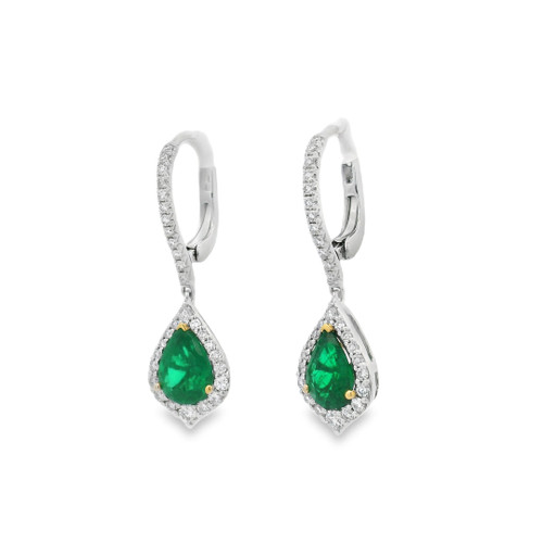 Emerald and Diamond Drop Earrings [JEOTH1764]