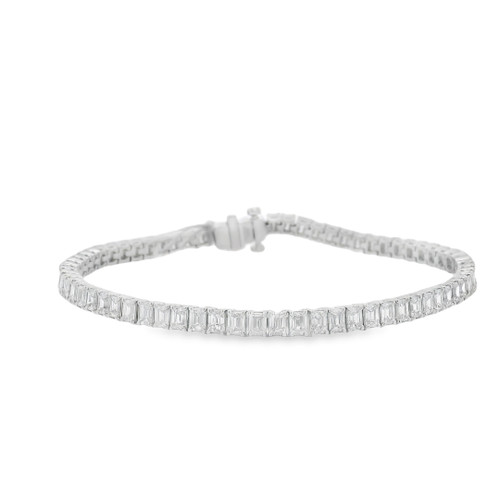 Emerald Cut Diamond Line Bracelet [JBLIN0306]