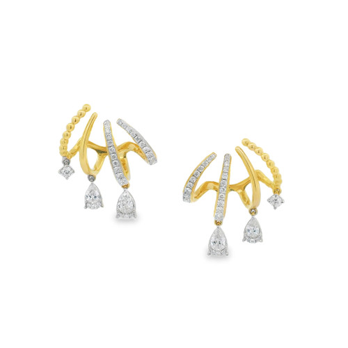 Multi- Hoop Diamond Earring Climbers  [JEOTH1820]