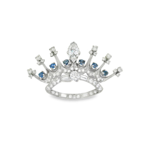 Estate Edwardian Crown Brooch [JAPNB0256]