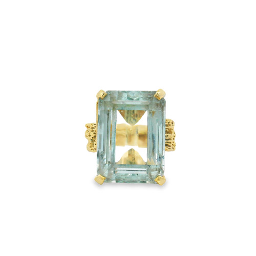 Estate Emerald Cut Aquamarine Ring [JROTH2900]