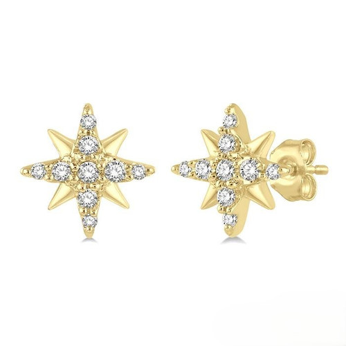 Petite Diamond Star Stud Earrings [JESTD1016]