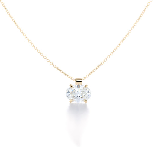 Oval Diamond Pendant Necklace [JNPEN1971]