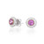 Pink Sapphire and Diamond Earrings in 18k White [1ESDX0799]