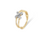 Ring with Single Diamond Flower [1FADX3835]