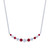 Ruby and Diamond Necklace in 18k White Gold [1NRDX0107]