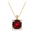Pendant Necklace with Garnet and Diamonds [2DGAR0133]