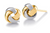 Knot Earrings in 14k Yellow Gold and White Go [2EGP23439]