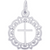 Cross In Scroll Circle Charm [2YCHM1160]