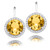 Citrine and Diamond Earrings [2YSEA0816]