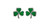 Sterling Silver and Green Enamel Shamrock Stud [2YSER7023]