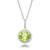 Peridot and Diamond Drop Pendant Necklace [2YSGD0313]