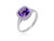 Amethyst Ring in 18k White Gold [3LAMY0426]