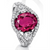 Oval Rubellite and Diamond Ring [3LGDR1108]