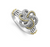 Two Tone Love Knot Ring  [2YSRG5519]