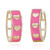 Gold Heart & Enamel Hoop Earrings [JEHOP0032]