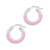 Pink Enamel Hoop Earrings [JEHOP0082]