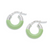 Lime Green Enamel Hoop Earrings [JEHOP0096]