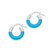 Royal Blue Enamel Hoop Earrings [JEHOP0094]