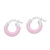 Pink Enamel Hoop Earrings [JEHOP0095]