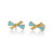 Gold & Enamel Bow Earrings [JESTD0036]