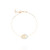 Gold and Mother Of Pearl Interlocking Rings Bracelet [JBOTH0175]
