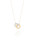 Gold & Mother Of Pearl Interlocking Circles Necklace [JNOTH0091]