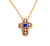 Sapphire and Diamond  Cross Necklace [1DCRS0406]