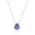 Tanzanite and Diamond Halo Pendant [JNPEN0138]