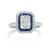 Mixed Cut Diamond and Sapphire Ring [JROTH0041]
