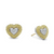Caviar Lux Diamond Heart Stud Earrings [JESTD0148]