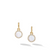 Elements Petite Mother of Pearl And Pave Diamond Drop Earrings
 [JEOTH0448]