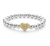 Signature Caviar Gold Heart Stretch Bracelet [JBOTH0140]