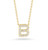 Tiny Treasures Diamond Letter 'B' Necklace [JNPEN0405]