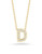 Tiny Treasures Diamond Letter 'D' Necklace [JNPEN0407]
