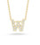 Tiny Treasures Diamond Letter 'W' Necklace [JNPEN0429]