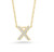 Tiny Treasures Diamond Letter 'X' Necklace [JNPEN0430]