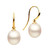 Classic Shepherd Hook Earrings in Yellow Gold with South Sea Oval Pearls [JEOTH0615]