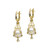 Lavalier Diamond Drop Earrings in Yellow Gold with South Sea Button Pearls [JEOTH0633]