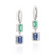 Emerald, Sapphire and Diamond Earrings [JEOTH0578]